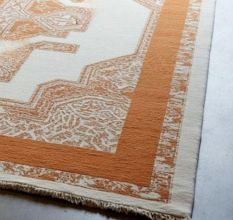 Handknotted Wool Area Ivory Rug